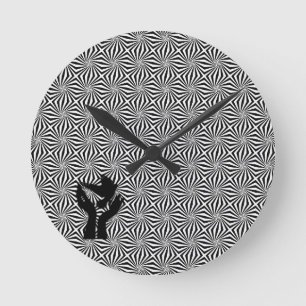 Wijzers met duifpatroon, geloof, wandklok ronde klok