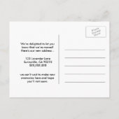 Wijzig adres met kattenbericht aankondigingskaart (Achterkant)