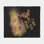 Wijzig alle tekst die ik doe al mijn eigen stunts fleece deken (Voorkant (Horizontaal))