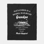 Wijzig ALLE tekst - Model Railroad - Veel gelukkig Fleece Deken (Voorkant)