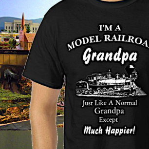 Wijzig ALLE tekst - Model Railroad - Veel gelukkig T-shirt