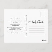 Wijzig de datum bruiloft uitgesteld elegant script briefkaart (Achterkant)