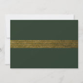 Wijzig de datum Elegant Groen w / Gold Stripe Kaar Kaart (Achterkant)