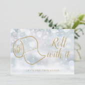 Wijzig de datum Geannuleerd Update Winter Save The Date (Staand voorkant)