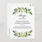 Wijzig de datum Greenery bruiloft uitstel Briefkaart (Voorkant / Achterkant)