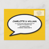 Wijzig de datum Modern Fun Comic Book Aankondigingskaart (Achterkant)