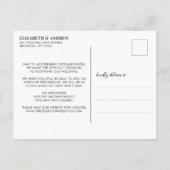 Wijzig de datum Moderne elegante typografie Foto Aankondigingskaart (Achterkant)