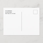 Wijzig de datum Navy Blue Blush Pink Floral Aankondigingskaart (Achterkant)