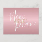 Wijzig de datum New Plan Script Roos Gold Briefkaart (Voorkant)