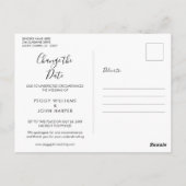 Wijzig de datum Script Foto Uitgestelde bruiloft Briefkaart (Achterkant)