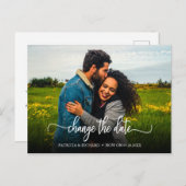 Wijzig de datum van de bruiloft uitgesteld aankond briefkaart (Voorkant / Achterkant)