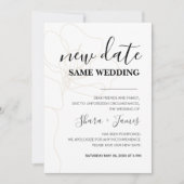 Wijzig de datum van de bruiloft uitnodiging (Voorkant)
