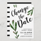 Wijzig de datum van het uitstellen van de bruiloft save the date (Voorkant / Achterkant)