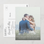 Wijzig de datum waarop de trouwfoto is uitgesteld briefkaart (Voorkant / Achterkant)