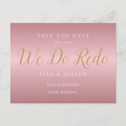 Wijzig de datum waarop we het uitgestelde Roos Gol Briefkaart (Voorkant)