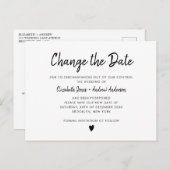 Wijzig het Date Script Simple Minimalist Modern Aankondigingskaart (Voorkant / Achterkant)