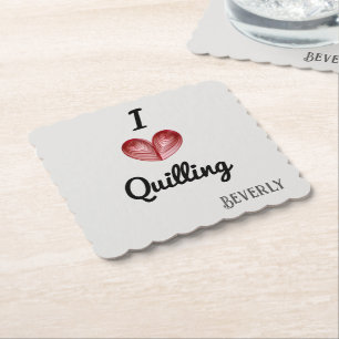 Wijzig Quilling en naam, Red Heart, Scalloped Kartonnen Onderzetters