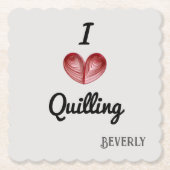 Wijzig Quilling en naam, Red Heart, Scalloped Kartonnen Onderzetters (Voorkant)