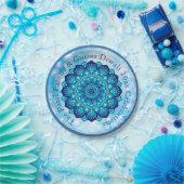 Wijzig tekst overeenkomende Diwali Blue 7" Bord (Feest)