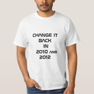 WIJZIGEN IN 2010 EN 2012 T-SHIRT