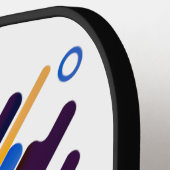 Wijzigen in een Initiaal op blauwe strepen Pickleball Paddle (Links Detail)