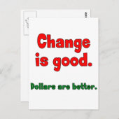 Wijzigen is goed briefkaart (Voorkant / Achterkant)