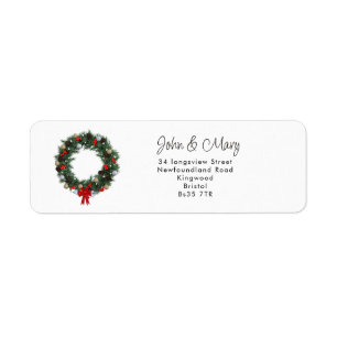 Wijziging adres sticker kerstmis