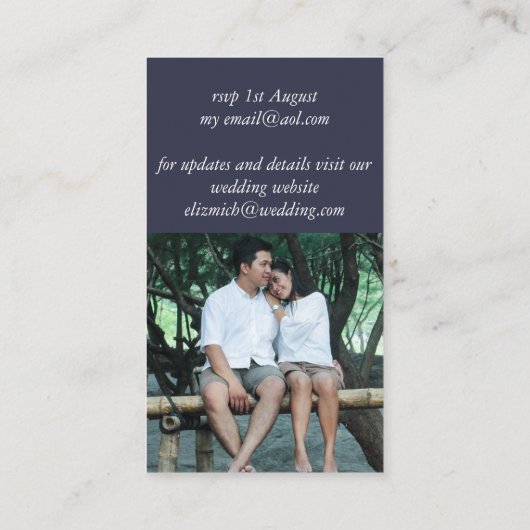 Wijziging datum huwelijk uitstel foto uitnodiging (Achterkant)