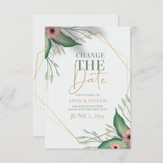 Wijziging Mededeling Uitstel Datum Aankondiging (Voorkant / Achterkant)