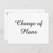 Wijziging plannen annulering huwelijk uitstel  briefkaart (Voorkant / Achterkant)