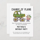 Wijziging Plannen Partij Annulering Uitstellen Hum (Voorkant / Achterkant)