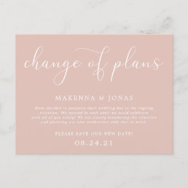 Wijziging plannen uitstellen huwelijk aankondigingskaart