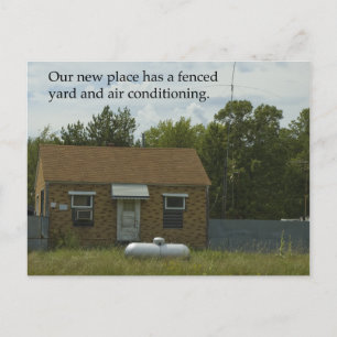 Wijziging van adres Briefkaart: Fenced Yard Aankondigingskaart