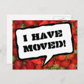 Wijziging van adres briefkaarten met aardbeien afb (Voorkant / Achterkant)