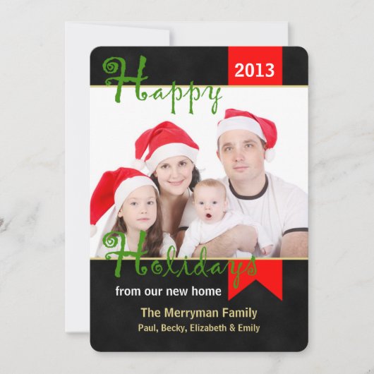 Wijziging van adres kerstkaart met foto (Voorkant)