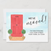 Wijziging van adres We hebben de rode Waterverf ve Aankondiging (Voorkant)