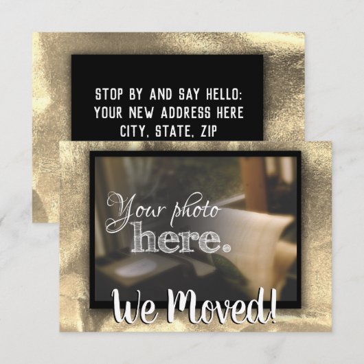 Wijziging van adres We verhuisden het huis met war Aankondiging (Voorkant / Achterkant)