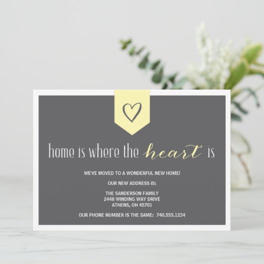 Wijziging van adresaankondiging aankondiging (Staand voorkant)