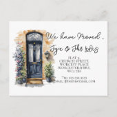 Wijziging van Adreskaart met de hand getekend Aankondigingskaart (Voorkant)