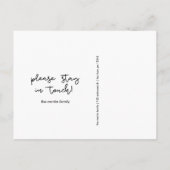 Wijziging van adreskaartenontwerp zwart-wit aankondigingskaart (Achterkant)