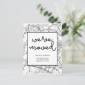 Wijziging van adreskaartenontwerp zwart-wit aankondigingskaart (Staand voorkant)