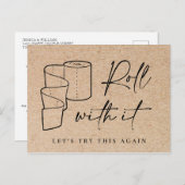 Wijziging van datum Gebeurtenis uitgestelde annule Briefkaart (Voorkant / Achterkant)