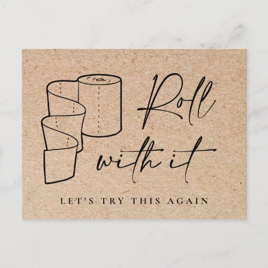 Wijziging van datum Gebeurtenis uitgestelde annule Briefkaart (Voorkant)