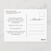 Wijziging van datum Gebeurtenis uitgestelde annule Briefkaart (Achterkant)