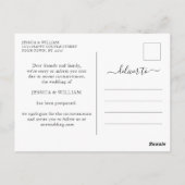 Wijziging van datum Gebeurtenis uitgestelde annule Briefkaart (Achterkant)