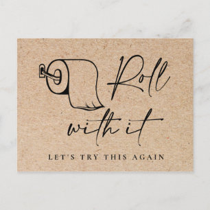 Wijziging van datum Gebeurtenis uitgestelde annule Briefkaart