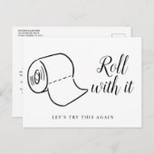 Wijziging van datum uitgesteld geannuleerde gebeur aankondigingskaart (Voorkant / Achterkant)