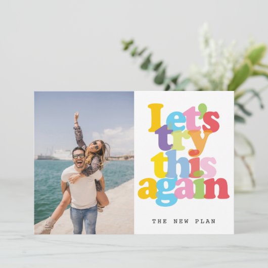 Wijziging van Datum Uitgestelde Geannuleerde Gebeu Save The Date (Staand voorkant)