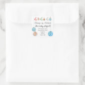 Wijziging van de adressticker met kerstmis vierkante sticker (Tas)