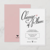 Wijziging van de plannen aankondigingskaart kaart (Voorkant / Achterkant)